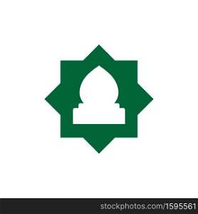 Mosque window vector icon design template