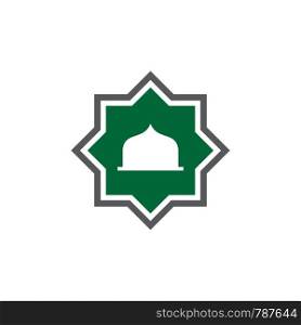 Mosque window vector icon design template