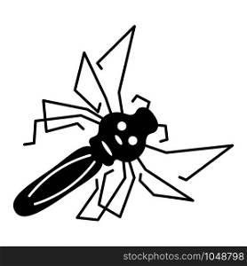 Mosquito icon. Simple illustration of mosquito vector icon for web design isolated on white background. Mosquito icon, simple style