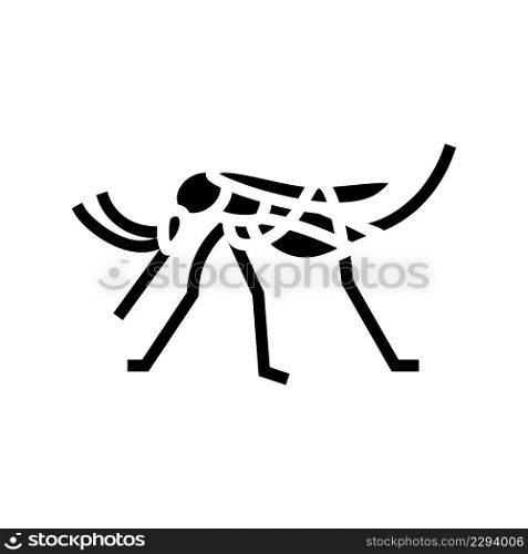 mosquito insect glyph icon vector. mosquito insect sign. isolated contour symbol black illustration. mosquito insect glyph icon vector illustration
