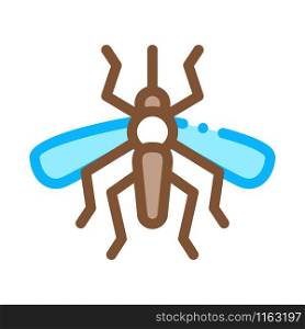 Mosquito Insect Icon Vector. Outline Mosquito Insect Sign. Isolated Contour Symbol Illustration. Mosquito Insect Icon Vector Outline Illustration