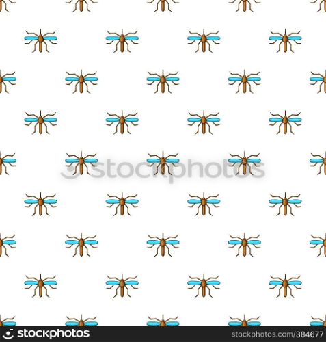 Mosquito pattern. Cartoon illustration of mosquito vector pattern for web. Mosquito pattern, cartoon style