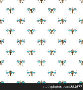 Mosquito pattern. Cartoon illustration of mosquito vector pattern for web. Mosquito pattern, cartoon style