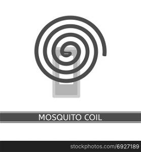 Mosquito Repellent Coil icon. Vector illustration of mosquito repellent coil isolated on white background in flat style