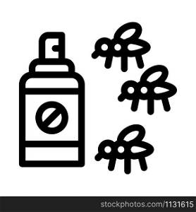 Mosquito Spray Icon Vector. Outline Mosquito Spray Sign. Isolated Contour Symbol Illustration. Mosquito Spray Icon Vector Outline Illustration