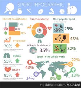Most popular world sport infographic report with nutrition tips for athletes advice presentation print abstract vector illustration. Popular sport infographic report print
