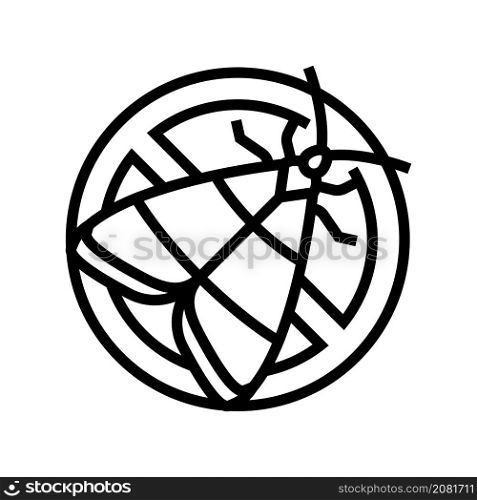 moth control line icon vector. moth control sign. isolated contour symbol black illustration. moth control line icon vector illustration