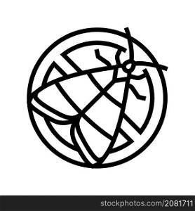 moth control line icon vector. moth control sign. isolated contour symbol black illustration. moth control line icon vector illustration