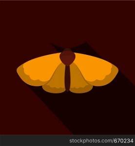 Moth icon. Flat illustration of moth vector icon for web. Moth icon, flat style.