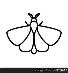 Moth icon vector. A thin line sign. Isolated contour symbol illustration. Moth icon vector. Isolated contour symbol illustration