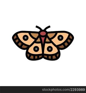 moth insect color icon vector. moth insect sign. isolated symbol illustration. moth insect color icon vector illustration