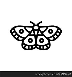 moth insect line icon vector. moth insect sign. isolated contour symbol black illustration. moth insect line icon vector illustration