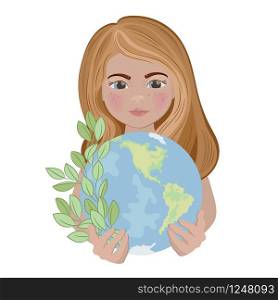 MOTHER AMERICA Planet Earth Holiday Party Vector Illustration