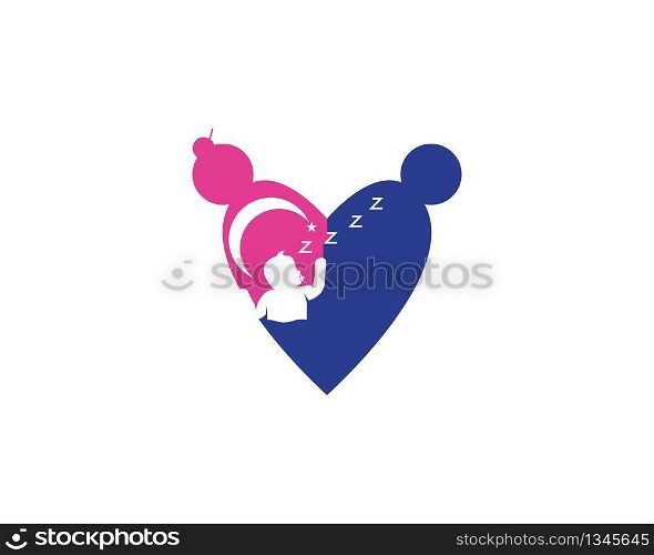 Mother and baby logo vector