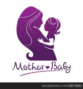 Mother and baby silhouettes