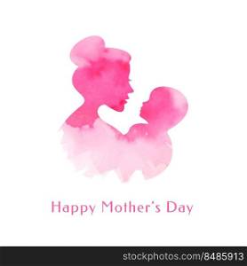 mother and child affection love watercolor mothers day background