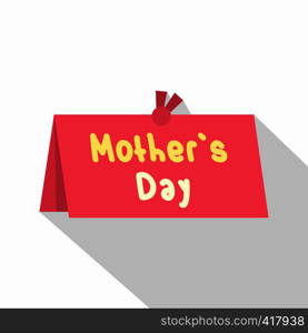 Mother Day greeting card icon. Flat illustration of Mother Day greeting card vector icon for web isolated on white background. Mother Day greeting card icon, flat style