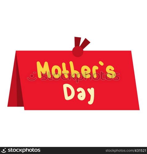 Mother Day greeting card icon flat isolated on white background vector illustration. Mother Day greeting card icon isolated