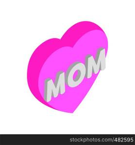 Mother Day Heart isometric 3d icon on a white background. Mother Day Heart isometric 3d icon