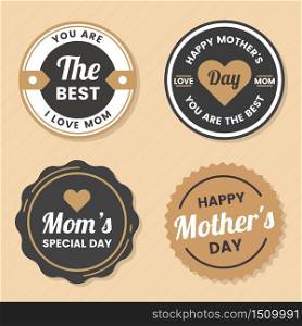 Mother Day Vector label for banner, poster, flyer