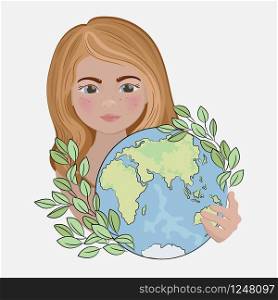 MOTHER EARTH EUROPE Planet Holiday Party Vector Illustration