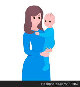 Mother holding her child in her hands. Love, care concept. Vector.. Mother holding her child in her hands. Love, care concept. Vector.