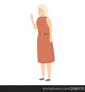 Mother retired icon cartoon vector. Old senior. Happy woman. Mother retired icon cartoon vector. Old senior