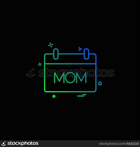 Mother's day calender icon design vector