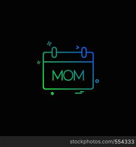 Mother's day calender icon design vector