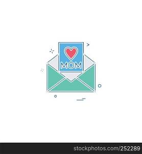 Mother's day card icon design vector