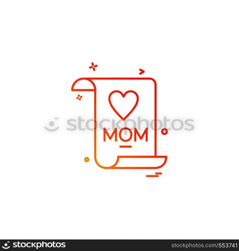 Mother's day card icon design vector