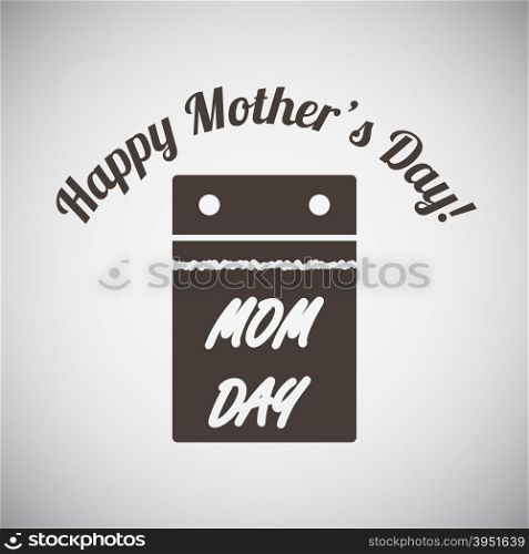Mother&rsquo;s day emblem with calendar. Vector illustration.