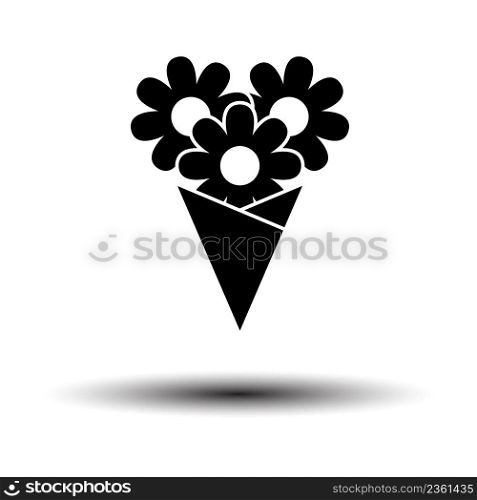 Mother&rsquo;s Day Icon. Black on White Background With Shadow. Vector Illustration.