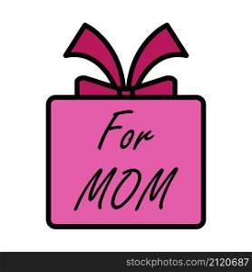 Mother&rsquo;s Day Icon. Editable Bold Outline With Color Fill Design. Vector Illustration.