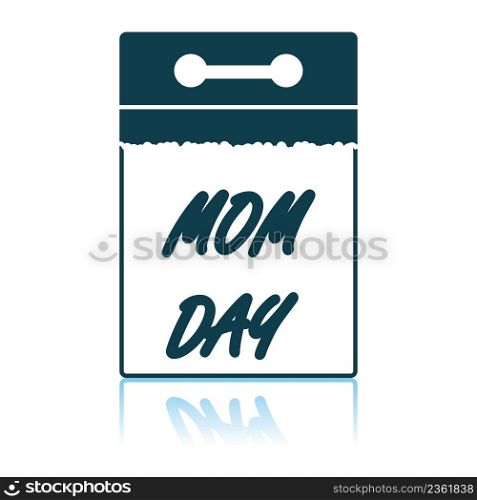 Mother&rsquo;s Day Icon. Shadow Reflection Design. Vector Illustration.