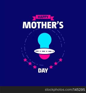 Mother&rsquo;s day typographic design with unique deisgn and blue theme vector. For web design and application interface, also useful for infographics. Vector illustration.