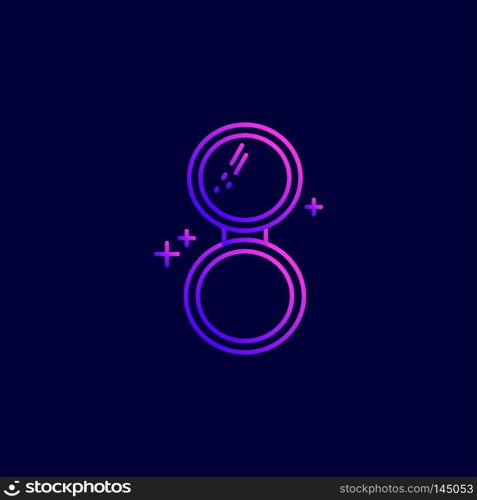 Mother’s day neon icons with dark background vector. For web design and application interface, also useful for infographics. Vector illustration.
