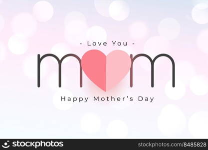 mother’s day social poster with love you mom message