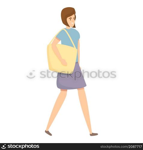 Mother shopping icon cartoon vector. Housewife mom. Household woman. Mother shopping icon cartoon vector. Housewife mom