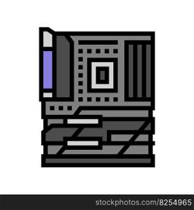 motherboard gaming pc color icon vector. motherboard gaming pc sign. isolated symbol illustration. motherboard gaming pc color icon vector illustration