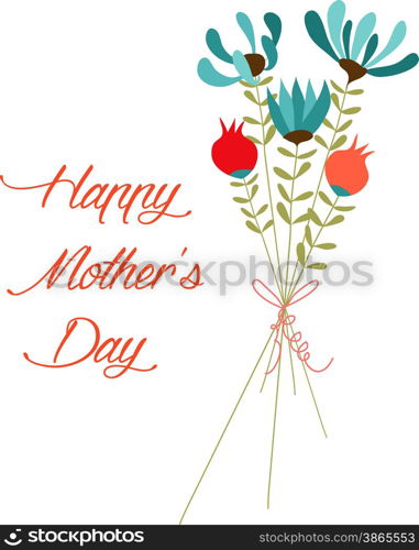mothers day Cute bouquet of flowers on white background