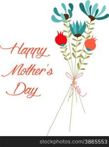 mothers day Cute bouquet of flowers on white background