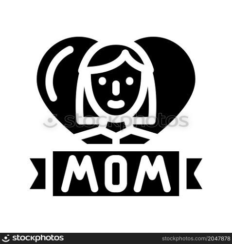 mothers day glyph icon vector. mothers day sign. isolated contour symbol black illustration. mothers day glyph icon vector illustration