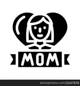mothers day glyph icon vector. mothers day sign. isolated contour symbol black illustration. mothers day glyph icon vector illustration