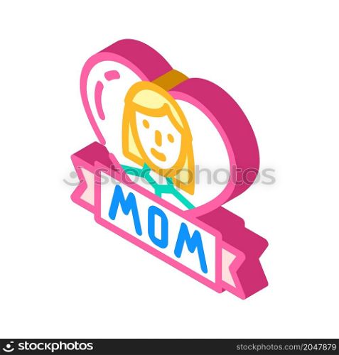 mothers day isometric icon vector. mothers day sign. isolated symbol illustration. mothers day isometric icon vector illustration
