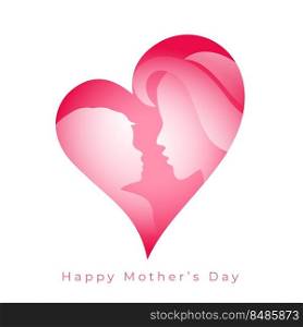 mothers day love greeting with heart