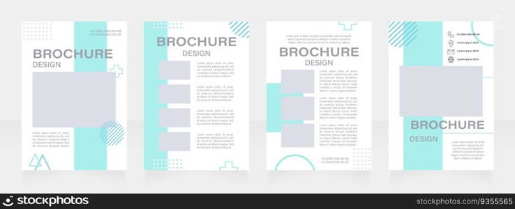 Motion graphics tutorial blank brochure layout design. Vertical poster template set with empty copy space for text. Premade corporate reports collection. Editable flyer paper pages. Motion graphics tutorial blank brochure layout design