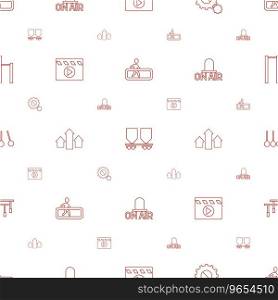 Motion icons pattern seamless white background Vector Image