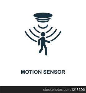 Motion Sensor icon. Monochrome style design from sensors collection. UX and UI. Pixel perfect motion sensor icon. For web design, apps, software, printing usage.. Motion Sensor icon. Monochrome style design from sensors icon collection. UI and UX. Pixel perfect motion sensor icon. For web design, apps, software, print usage.