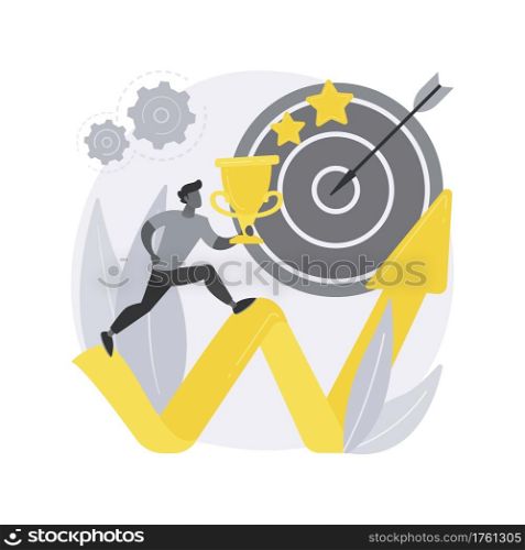 Motivation abstract concept vector illustration. Inspirational quote, strong motivation, focused on success, positive mindset, business achievement, get motivated, coaching abstract metaphor.. Motivation abstract concept vector illustration.